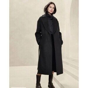 Banana Republic Women's NEW Oversized Wool-Cashmere Wrap Small (S) Black 754435